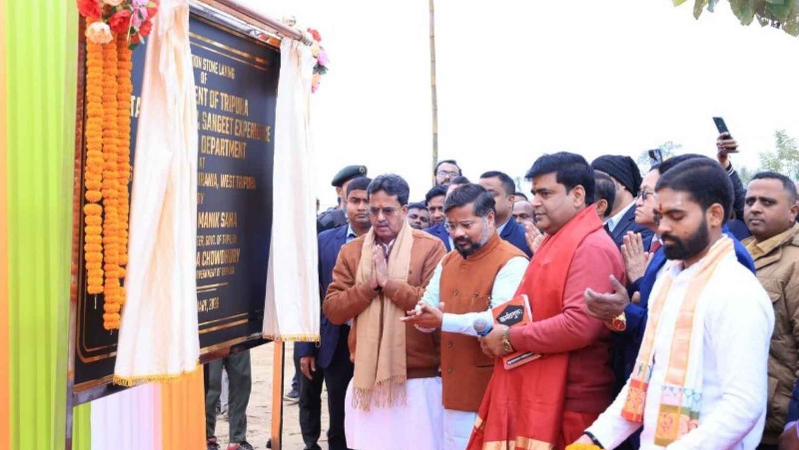Tripura Cm Lays Foundation For Heritage Village, Amusement Park In Jirania