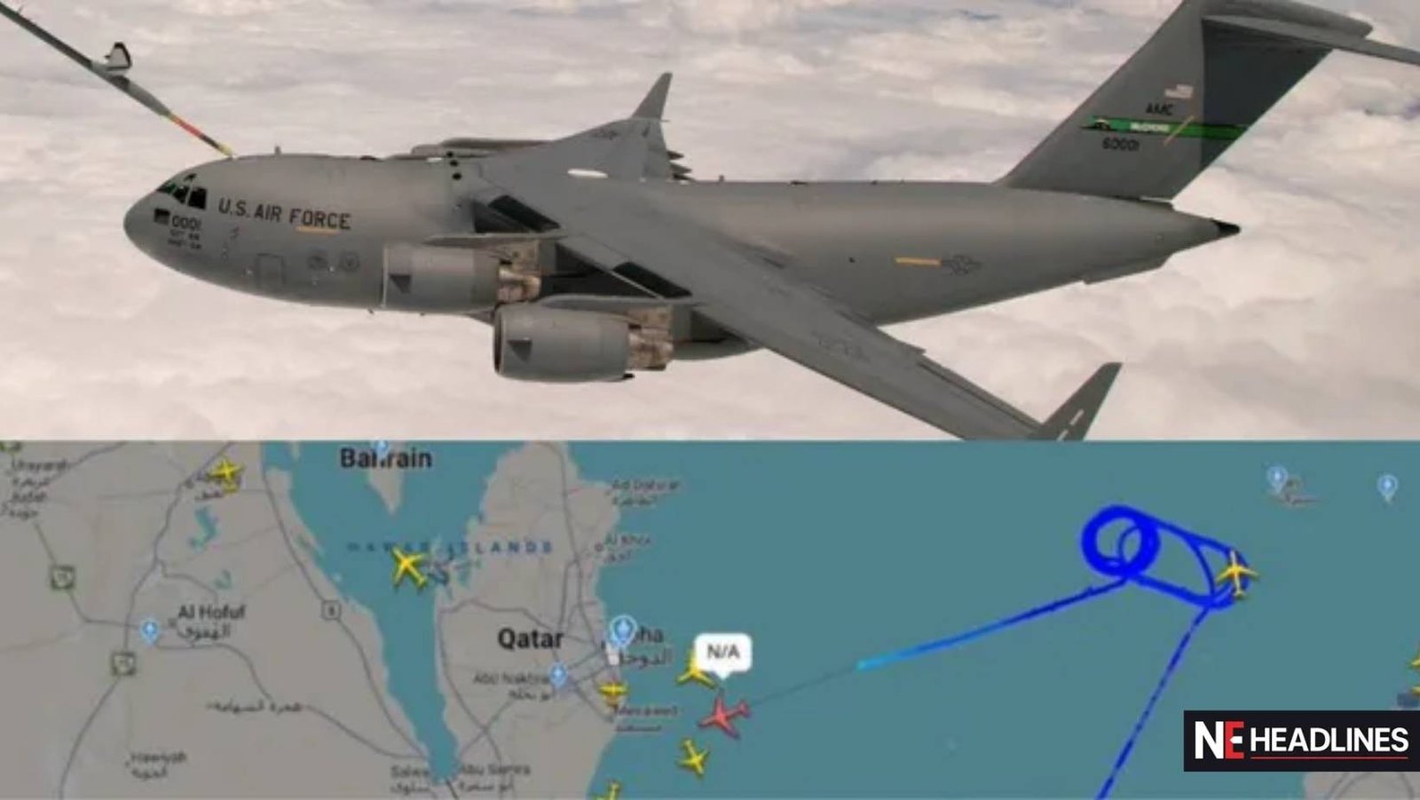 Us Kc135 Stratotanker Emergency Qatar Gulf Disappearance